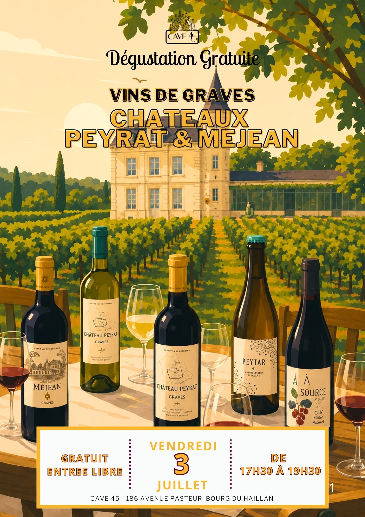 Dégustation gratuite Vins de Graves