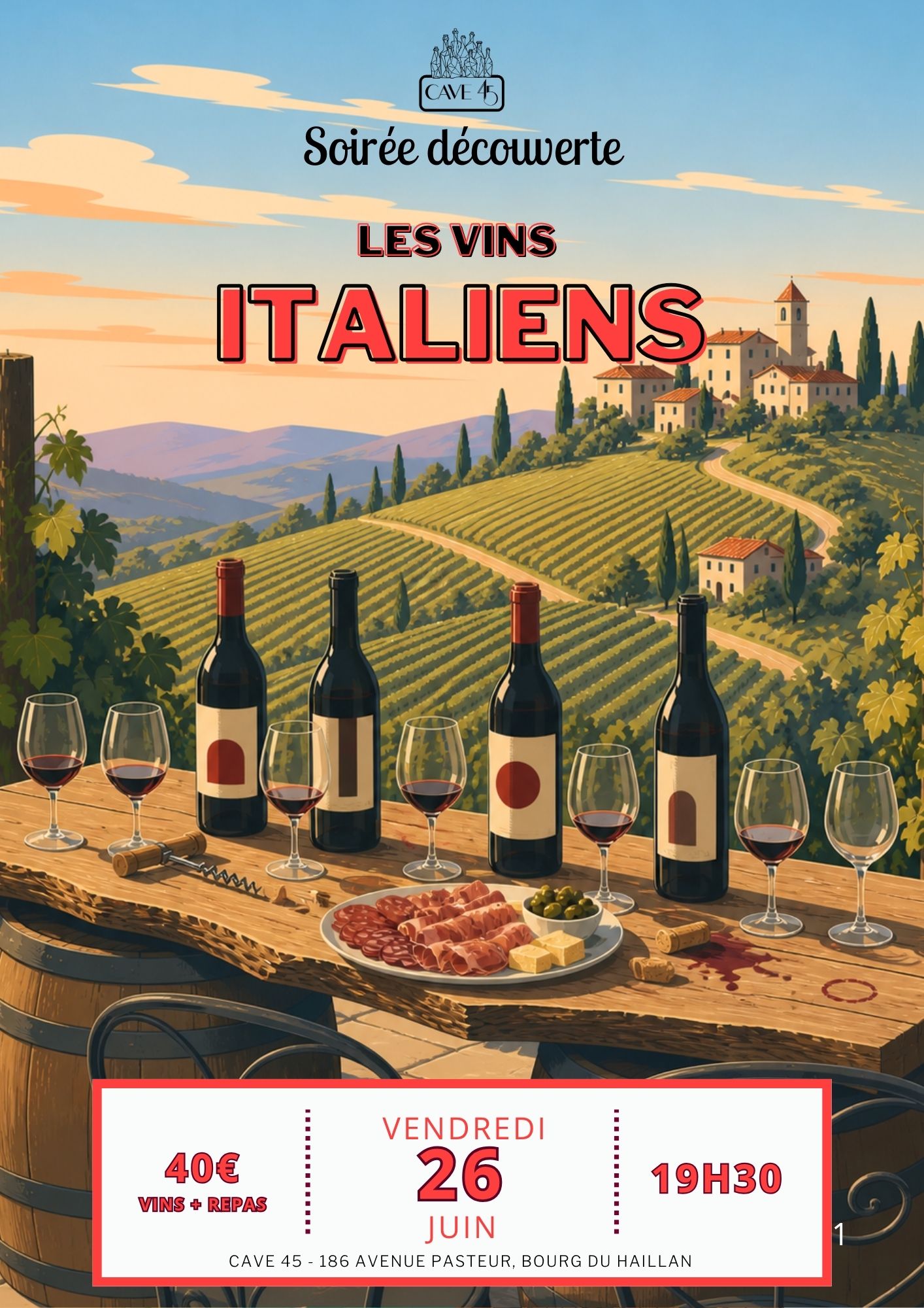 Soirée découverte vins Italiens