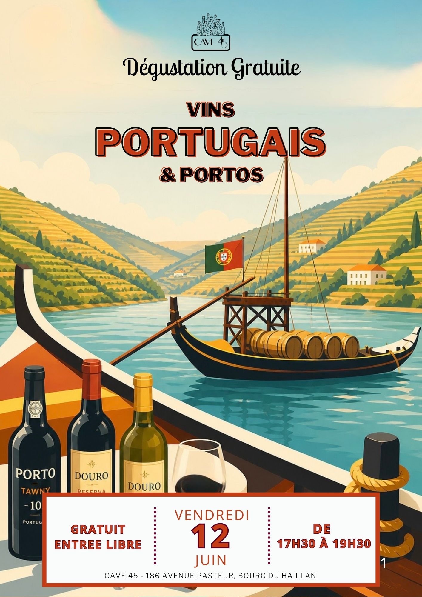 Dégustation gratuite vins portugais et portos